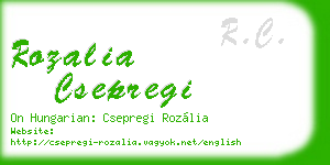 rozalia csepregi business card