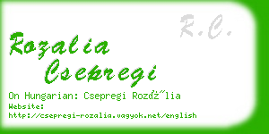 rozalia csepregi business card